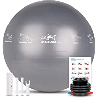 XGEAR Fitness Pelota Balón de Ejercicio Anti-explosión 55cm-65cm-75cm para Fitness Yoga Pilates Ball Estabilizador de…